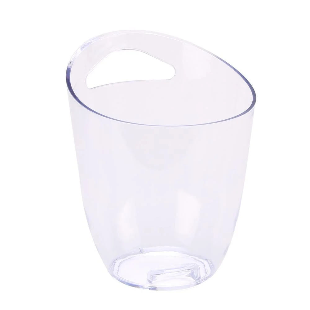 Bucket, Wine, 3.2 Quart, Clear, Plastic, 9.25 x 7.5 x 7.75 Inch, Round,1 - 1 EACH