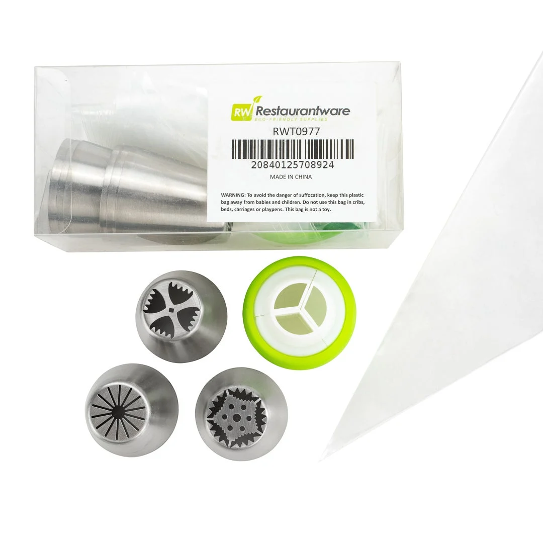 Piping Tip Set, Russian, 20-Piece, Stainless Steel,1 - 1 EACH