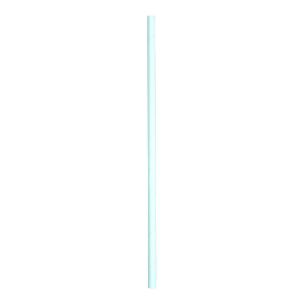 Straws, 7.75 Inch, Paper, Light Mint, Biodegradable,1 - 25 COUNT