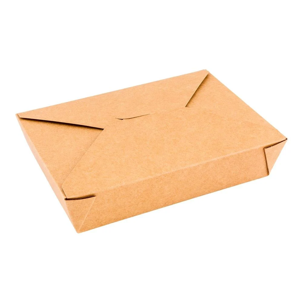 Containers, Take-Out, 49 Ounce, Paper, Kraft, Rectangular, 8.5 x 6.25 x 2 Inch,1 - 50 COUNT