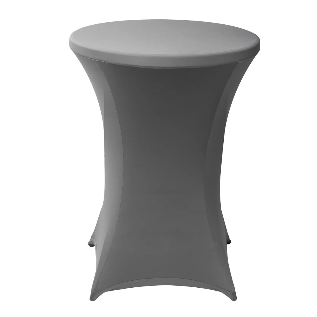 Table Covers, 32 Inch, Spandex, Gray, Round,1 - 10 COUNT