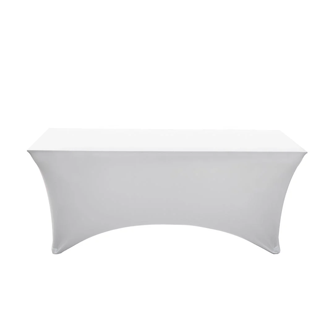 Table Covers, 72 x 30 Inch, Spandex, White, Rectangular,1 - 10 COUNT