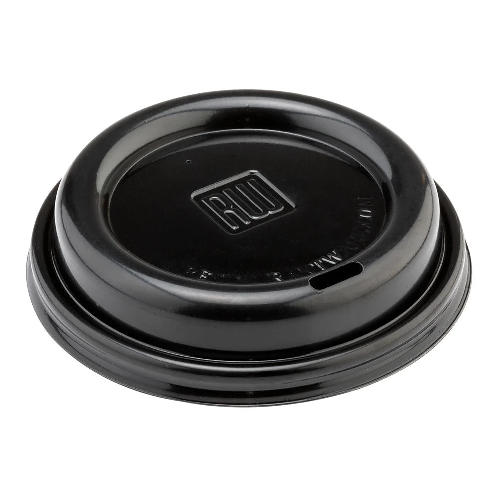 Lids, Dome, Sip-Thru, Plastic, Black, for 8/12/16/20 Ounce Cups,1 - 25 COUNT