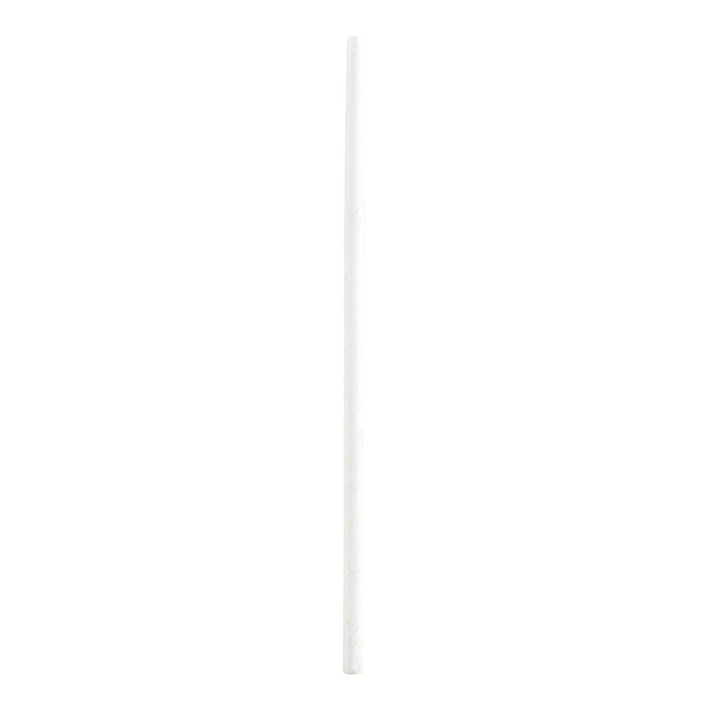 Straws, 7.75 Inch, Paper, White, Biodegradable,1 - 25 COUNT