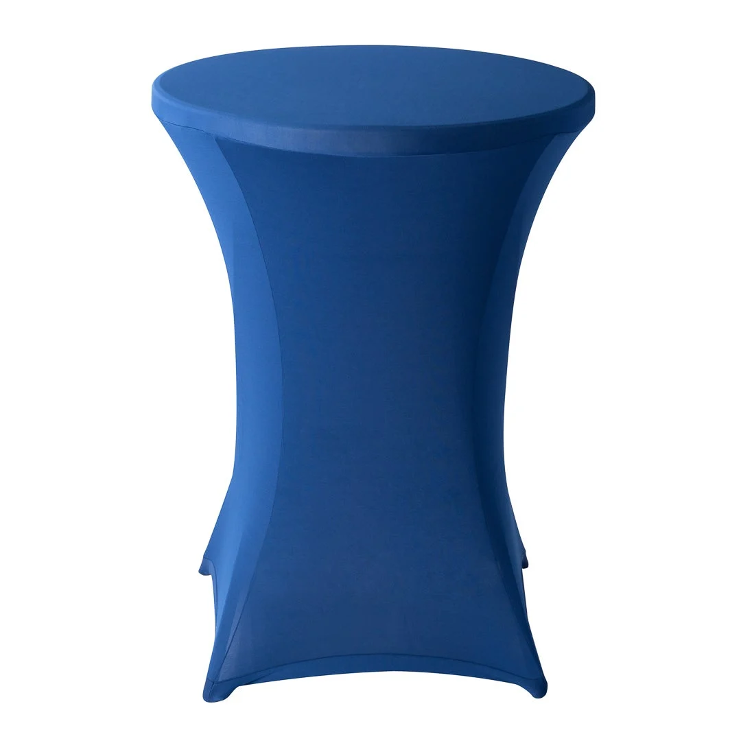 Table Covers, 36 Inch, Spandex, Blue, Round,1 - 10 COUNT