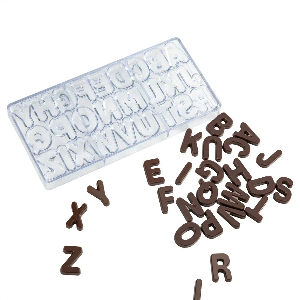 Mold, Candy, 26-Compartment, Alphabet, Pastry Tek Polycarbonate,1 - 1 EACH