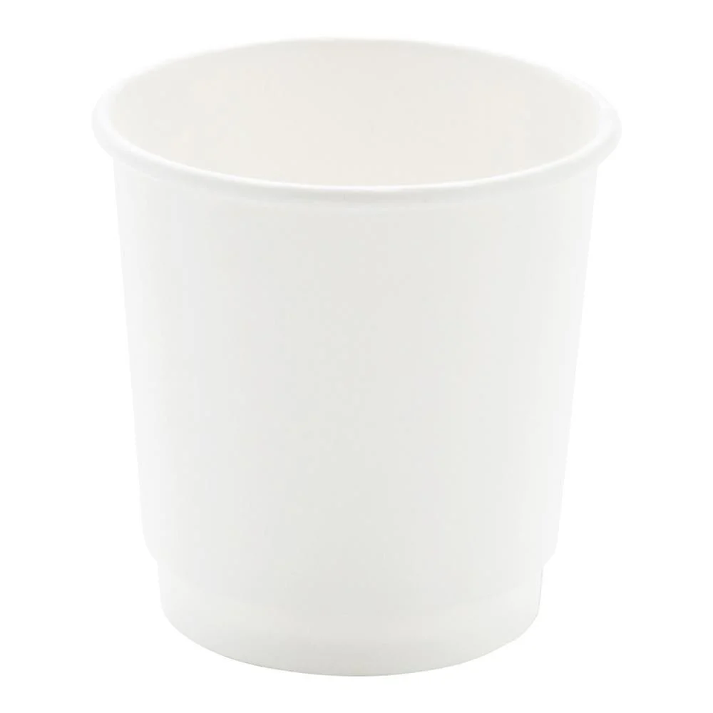Cups, Hot, 4 Ounce, Paper, White, Double Wall,1 - 25 COUNT
