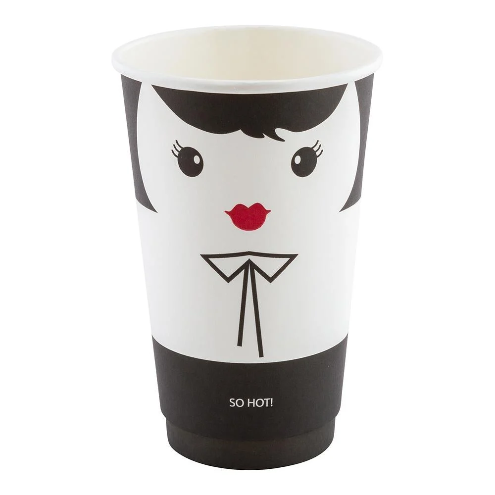 Cups, Hot, 16 Ounce, Paper, Madame, Double Wall,1 - 25 COUNT