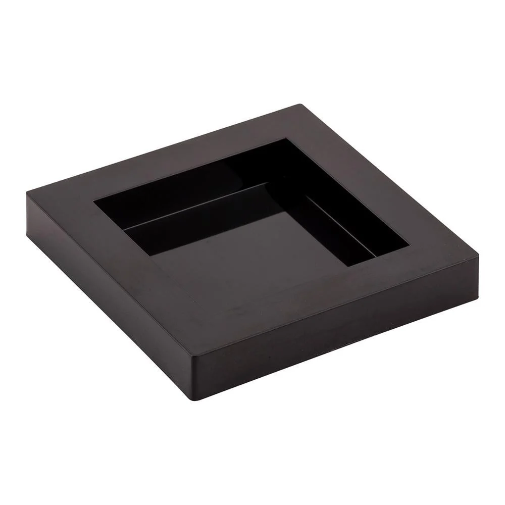 Plates, Mini Cubic, 2.5 Inch, Plastic, Black, Square,1 - 20 COUNT