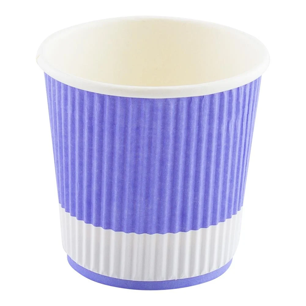 Cups, Hot, 4 Ounce, Paper, Light Purple, Ripple Wall,1 - 25 COUNT