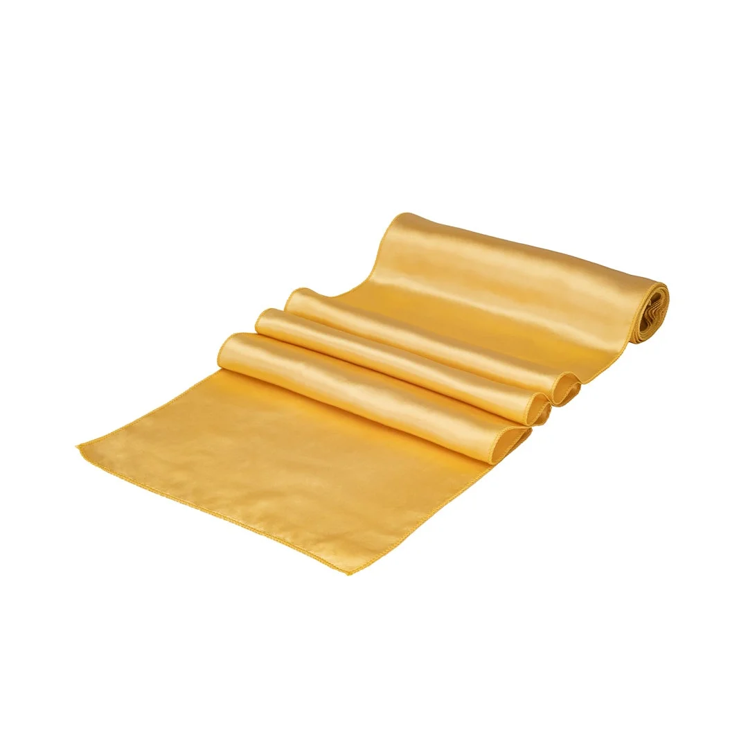 Table Runners, 12 x 108 Inch, Satin, Light Yellow,1 - 10 COUNT