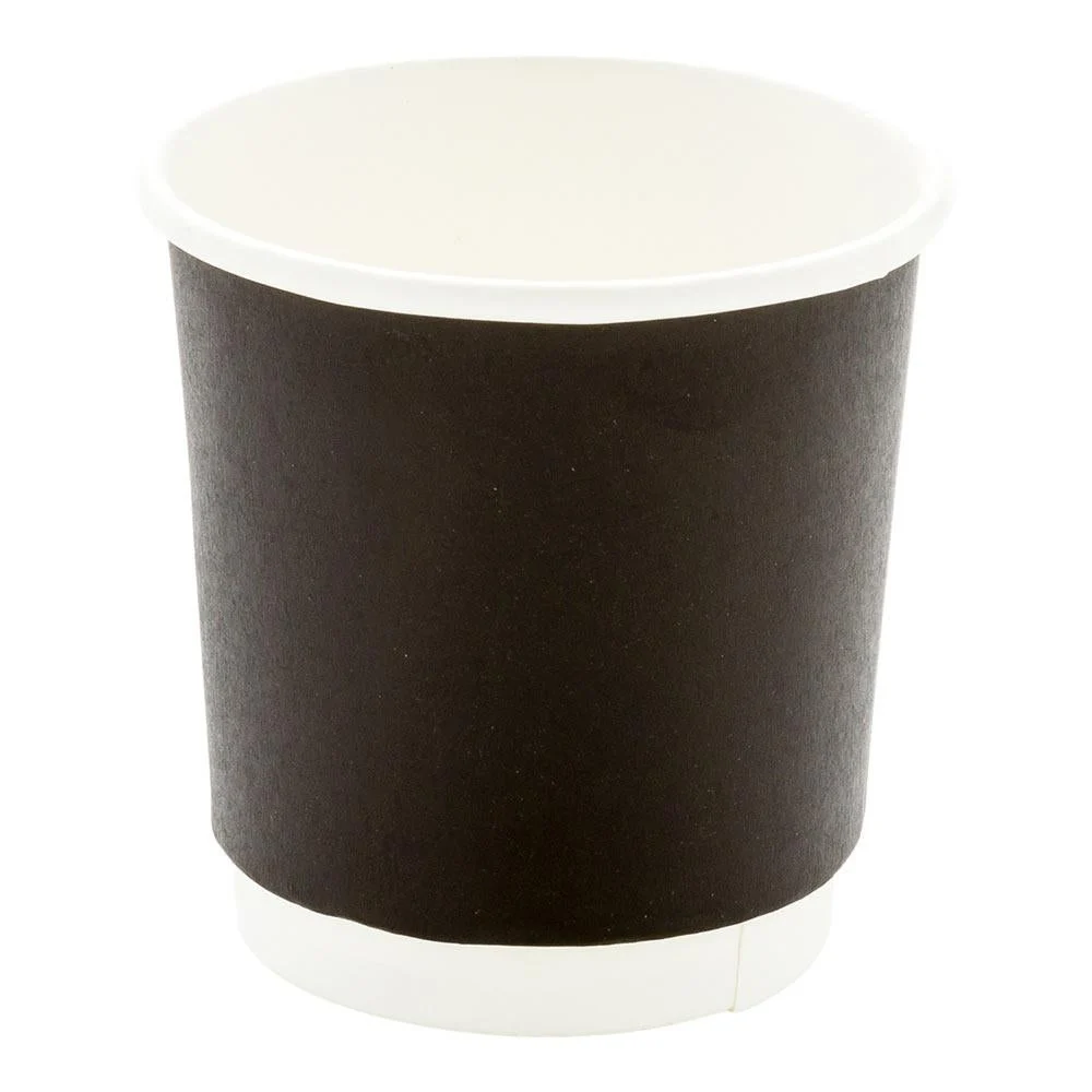 Cups, Hot, 4 Ounce, Paper, Black, Double Wall,1 - 25 COUNT