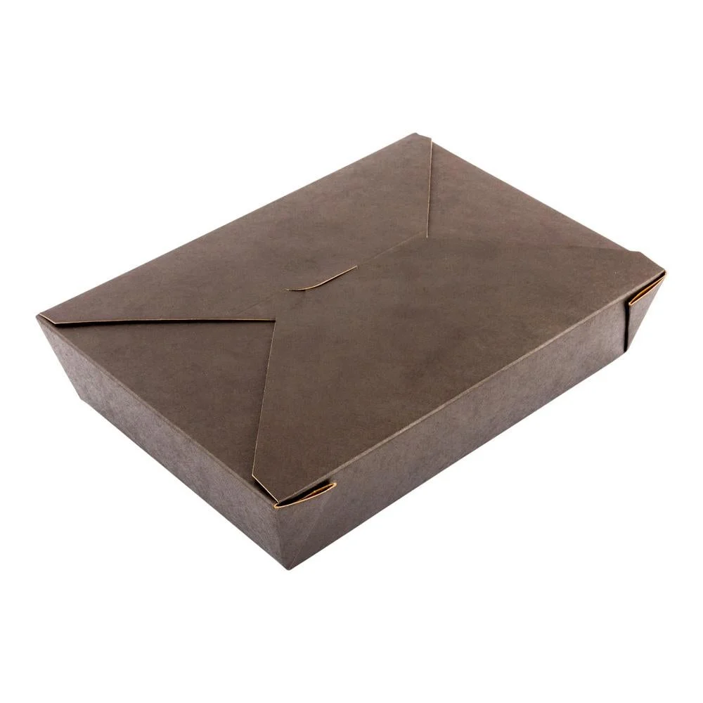 Containers, Take-Out, 49 Ounce, Paper, Black, Rectangular, 8.5 x 6.25 x 2 Inch,1 - 50 COUNT