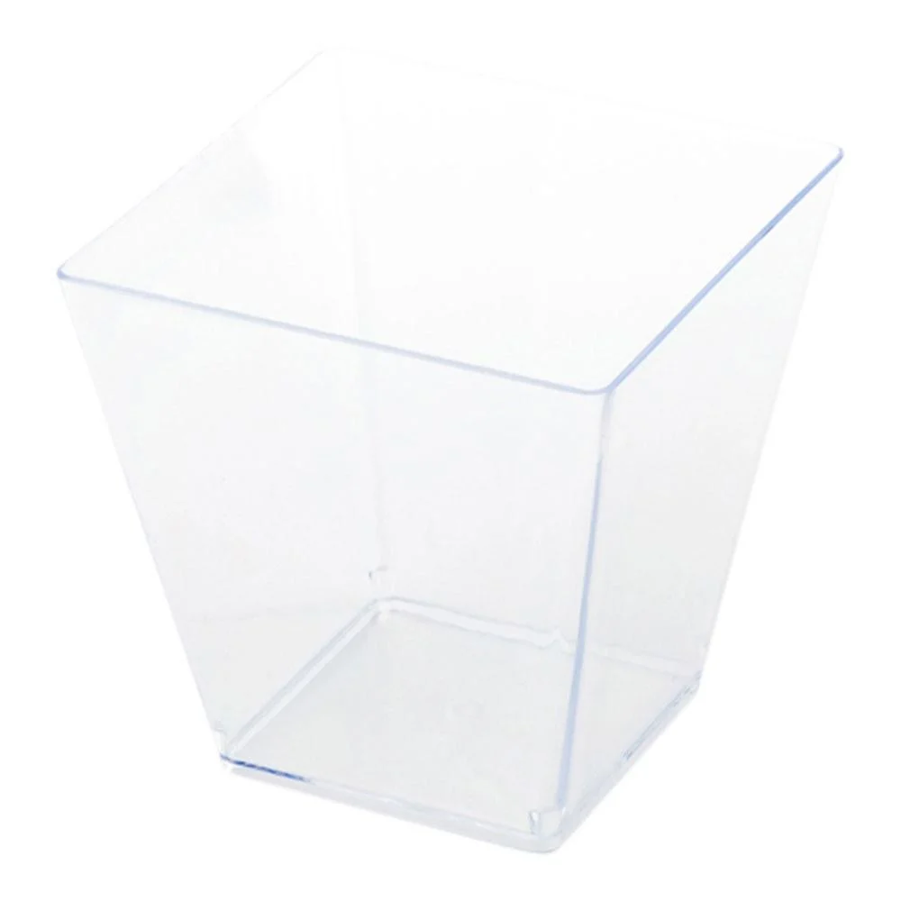 Cups, 8 Ounce, Plastic, Clear, Square, Large Kova,1 - 20 COUNT