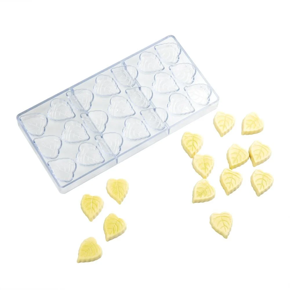 Mold, Candy, 21-Compartment, Leaf, Pastry Tek Polycarbonate,1 - 1 EACH