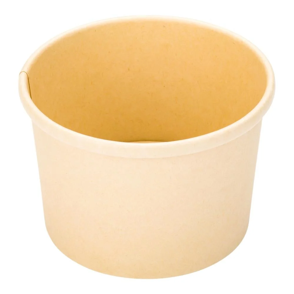Containers, Soup, 8 Ounce, Bamboo Paper, Natural, Round,1 - 25 COUNT
