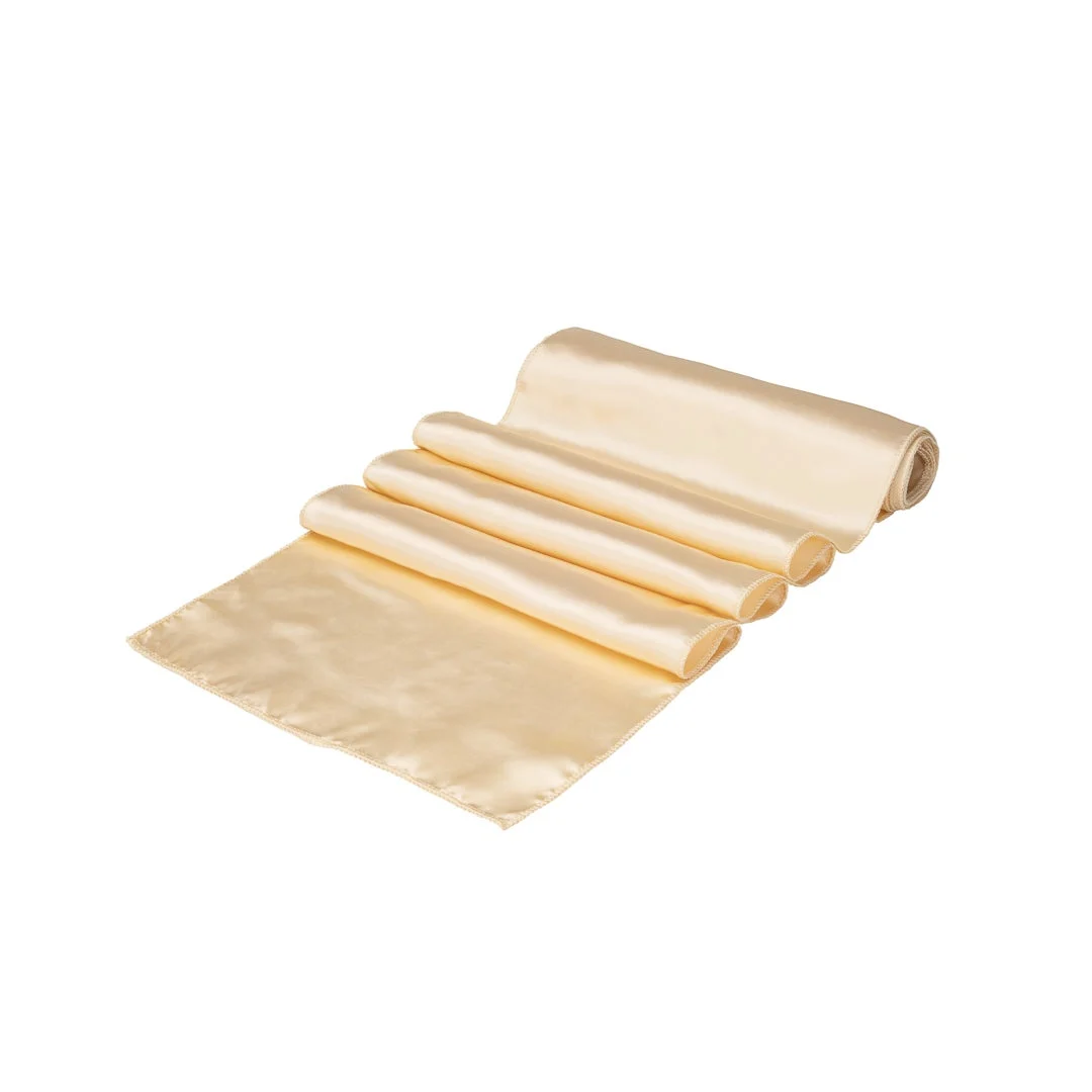 Table Runners, 12 x 108 Inch, Satin, Sand,1 - 10 COUNT