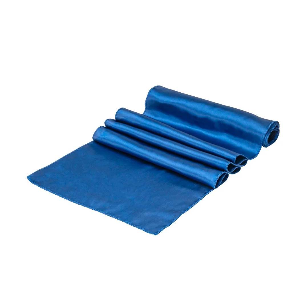 Table Runners, 12 x 108 Inch, Satin, Navy Blue,1 - 10 COUNT