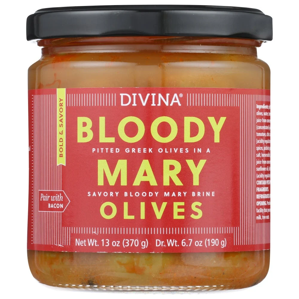 Olives, Pitted, in Bloody Mary Brine,6 - 6.7 OUNCE