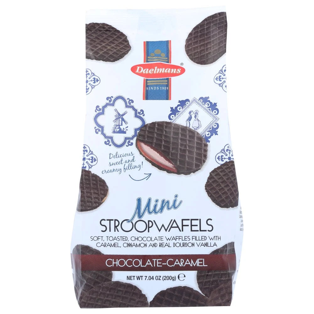 Cookies, Stroopwafel, Mini, Chocolate & Caramel,12 - 7.04 OUNCE