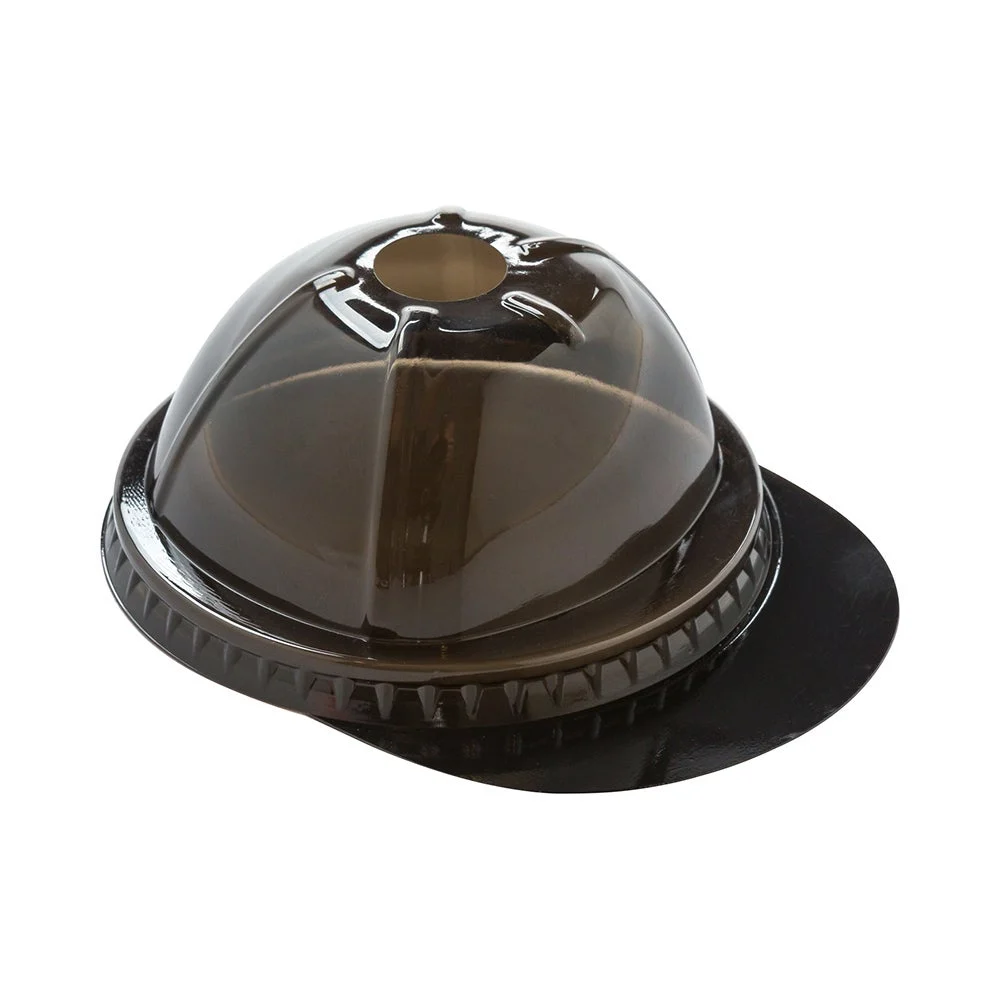Lids, Dome, Visage Baseball Cap, Plastic, Black, for 9/12/16 Ounce Cups,1 - 1000 COUNT