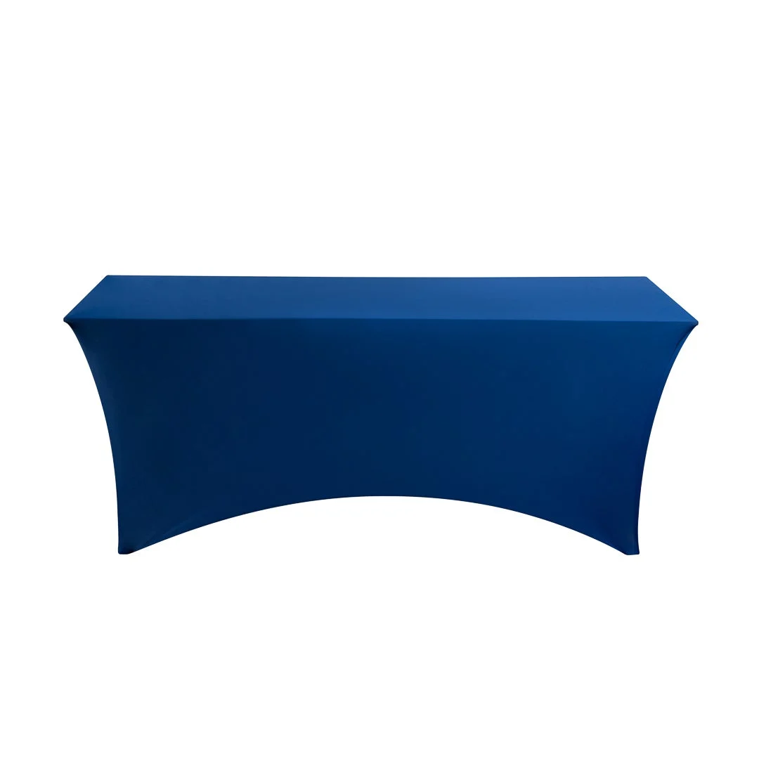 Table Cover, 72 x 30 Inch, Spandex, Blue, Rectangular,1 - 1 EACH
