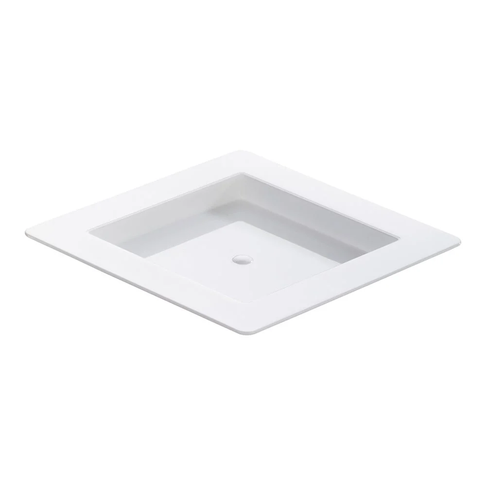 Plates, 2.75 Inch, Plastic, White Mini Edge, Square,1 - 25 COUNT