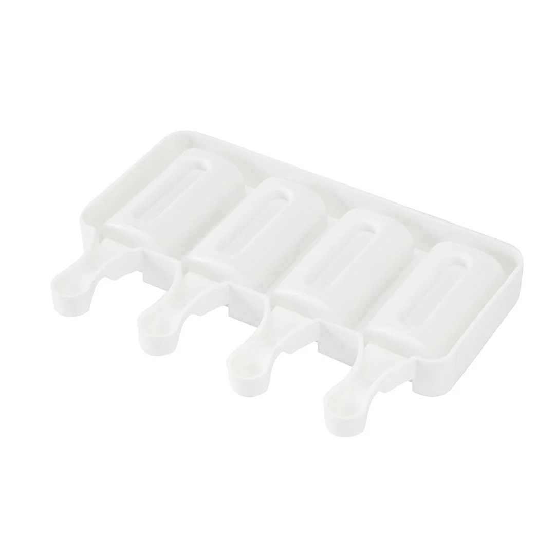 Molds, Baking, 4-Compartment, Cylinder Popsicle, White, Silicone,1 - 10 COUNT