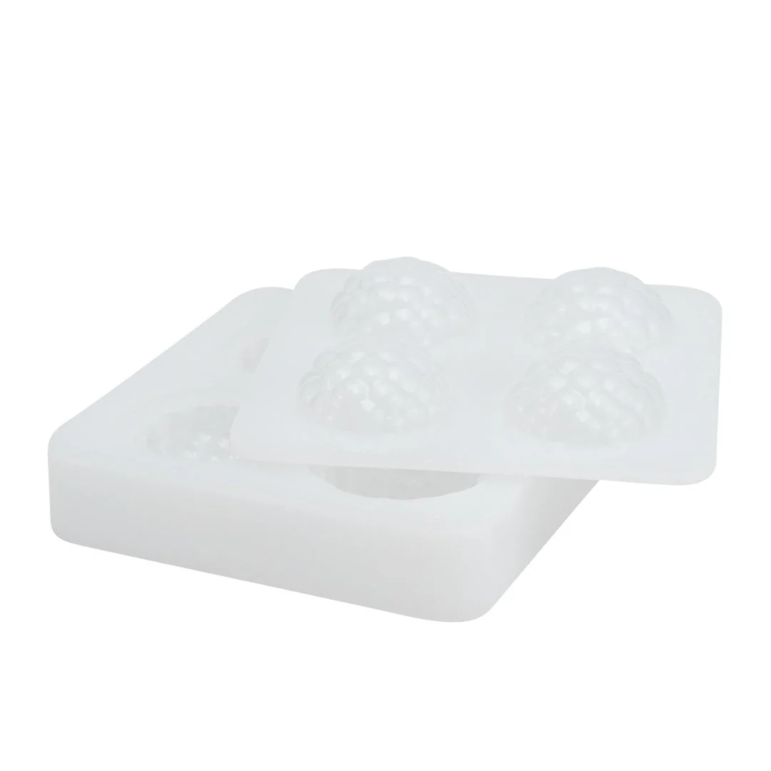 Molds, Baking, 4-Compartment, Lychee, White, Silicone,1 - 10 COUNT