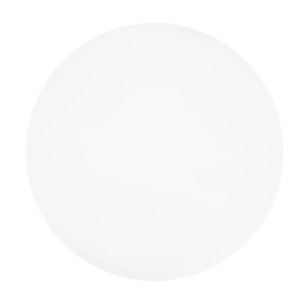 Placemats, 15 Inch, White, Vinyl, Round, Embossed,1 - 6 COUNT