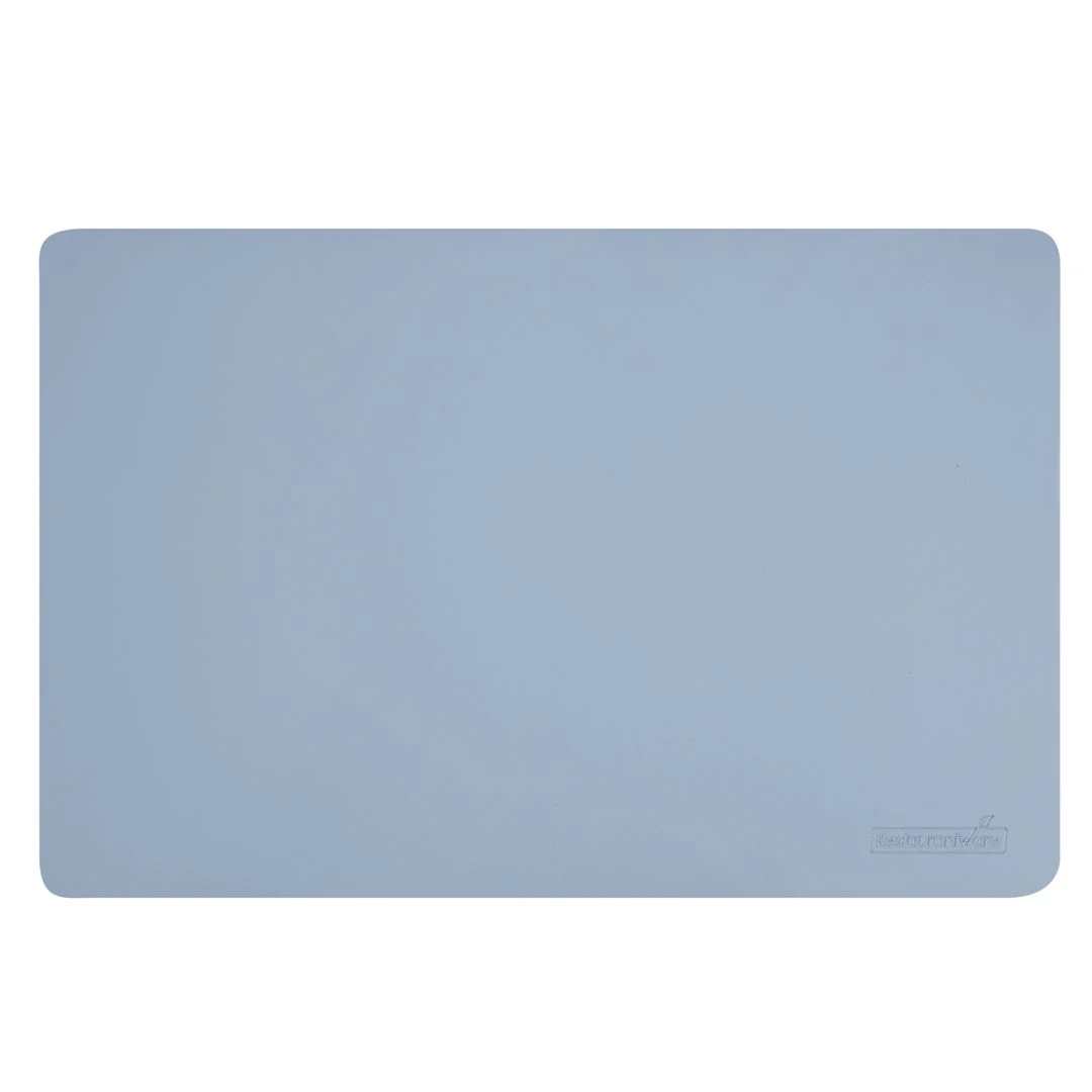 Placemats, 17.75 x 12 Inch, Light Blue, Vinyl, Rectangular, Embossed,1 - 6 COUNT