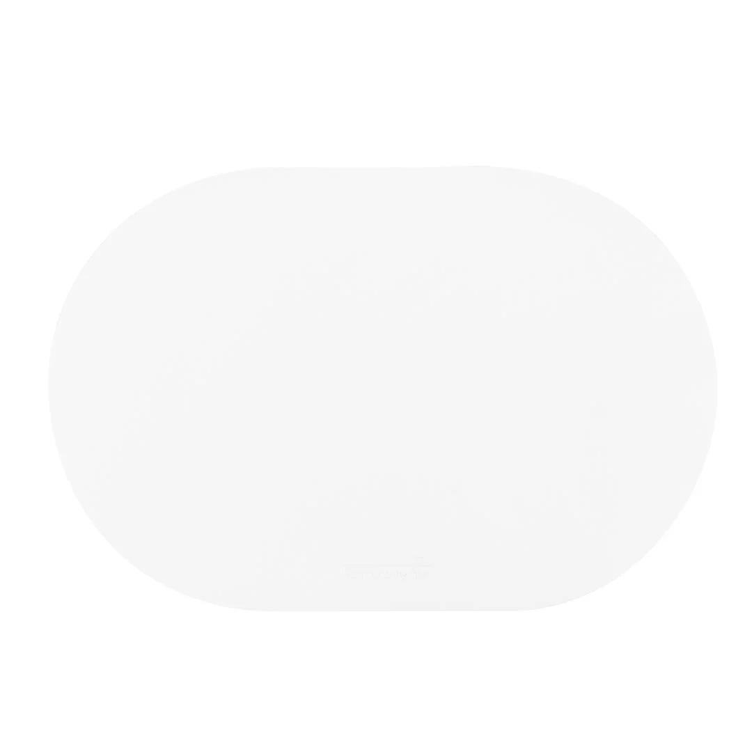 Placemats, 17.75 x 12 Inch, White, Vinyl, Oval, Embossed,1 - 6 COUNT