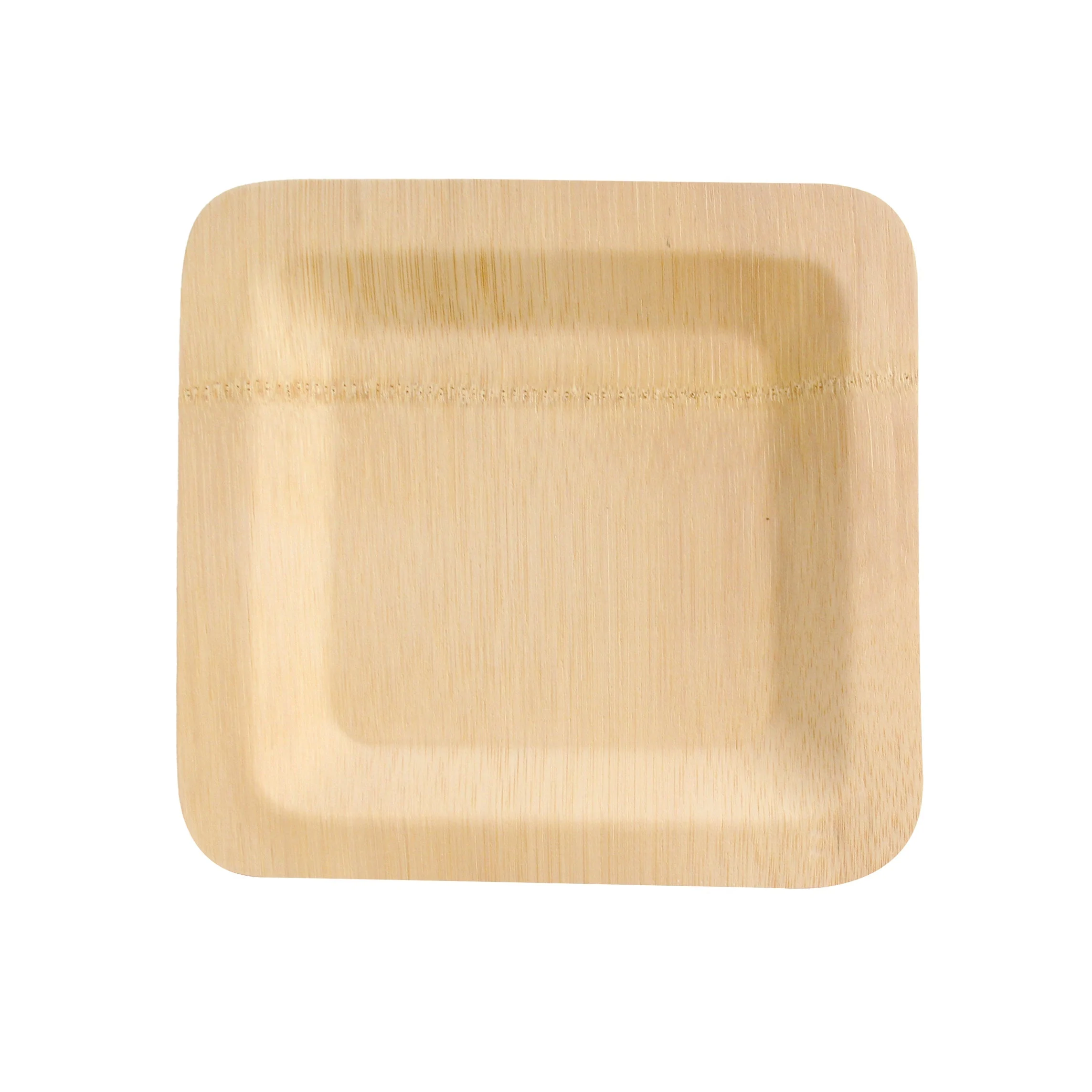Plates, Veneer, 7 x 7 Inch, Bamboo, Square,2 - 25 COUNT