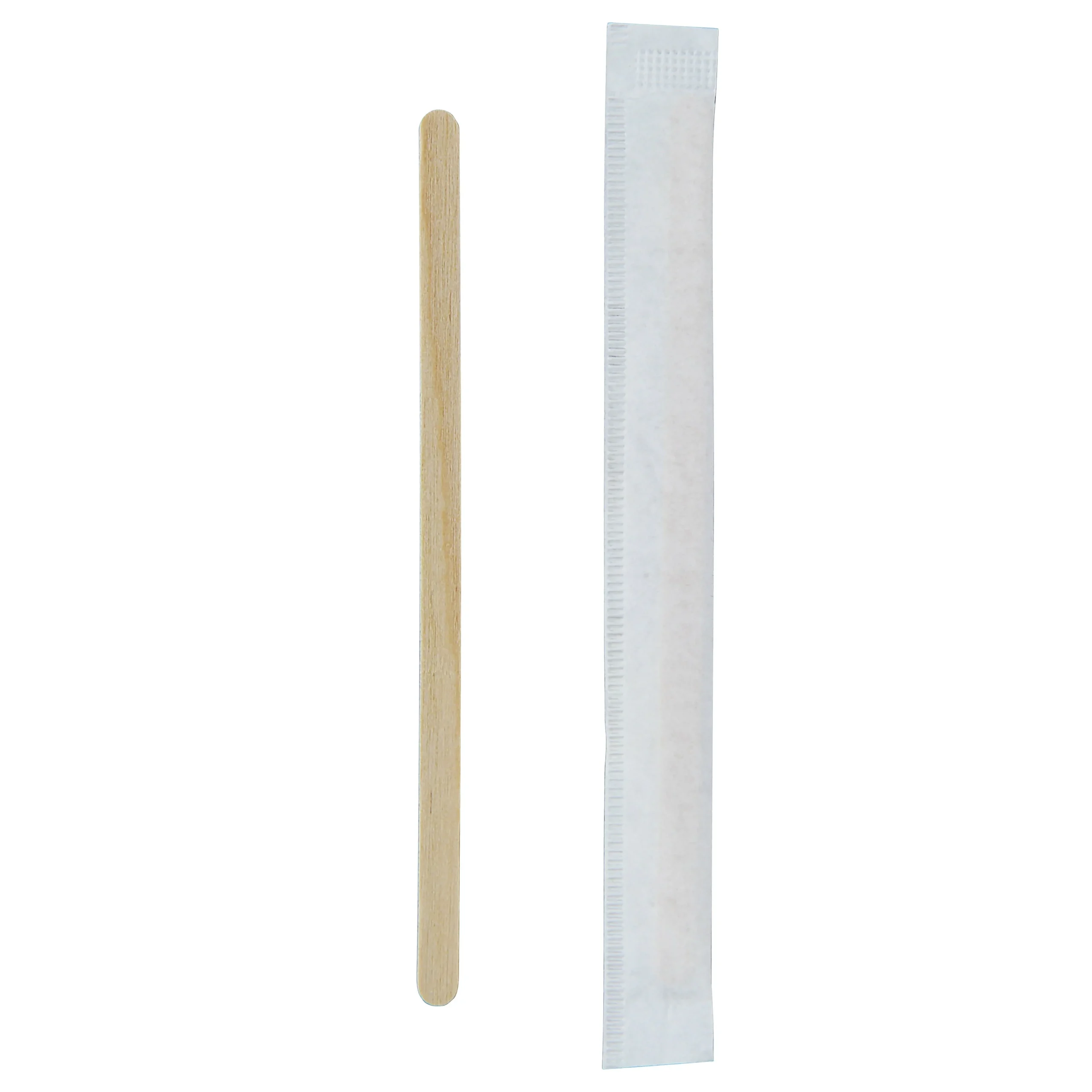 Stirrers, Coffee, 4.3 Inch, Wooden, Individually-Wrapped,10 - 1000 COUNT