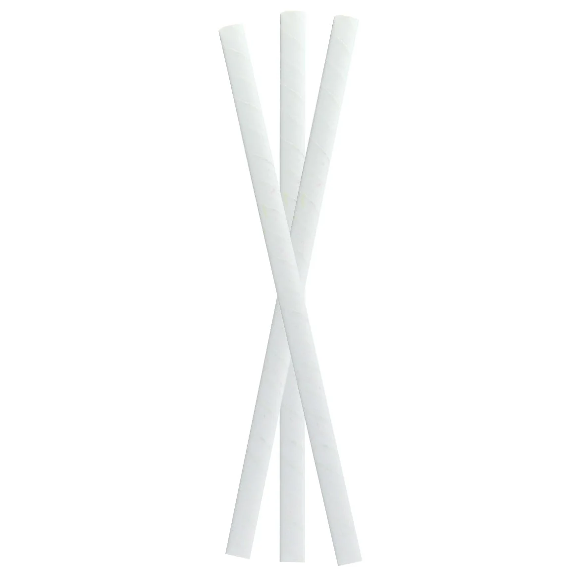 Straws, 0.3 x 7.75 Inch, Paper, White, Individually-Wrapped,6 - 500 COUNT