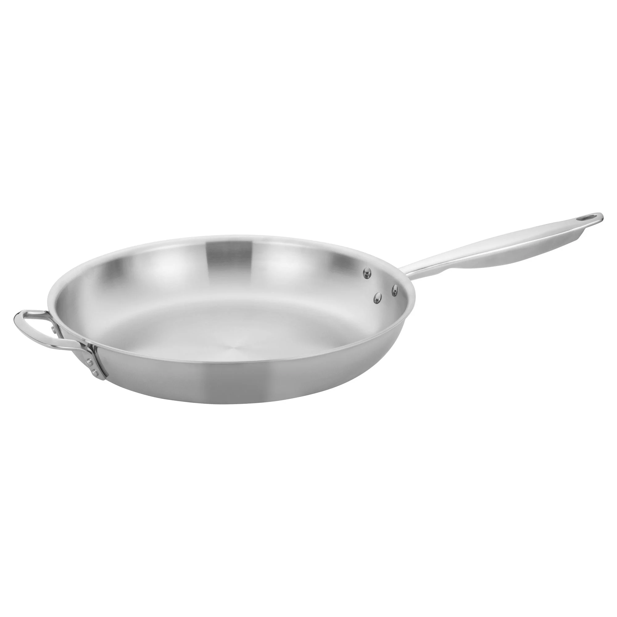 Pan, Fry, 14 Inch, Tri-Ply Stainless Steel, with Lid & Helper Handle,1 - 1 EACH
