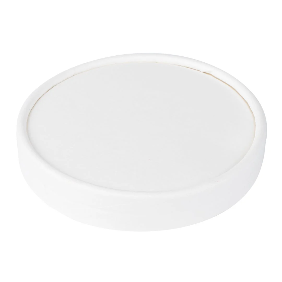 Lids, Flat, Paper, White, for 8 Ounce Cups,1 - 50 COUNT
