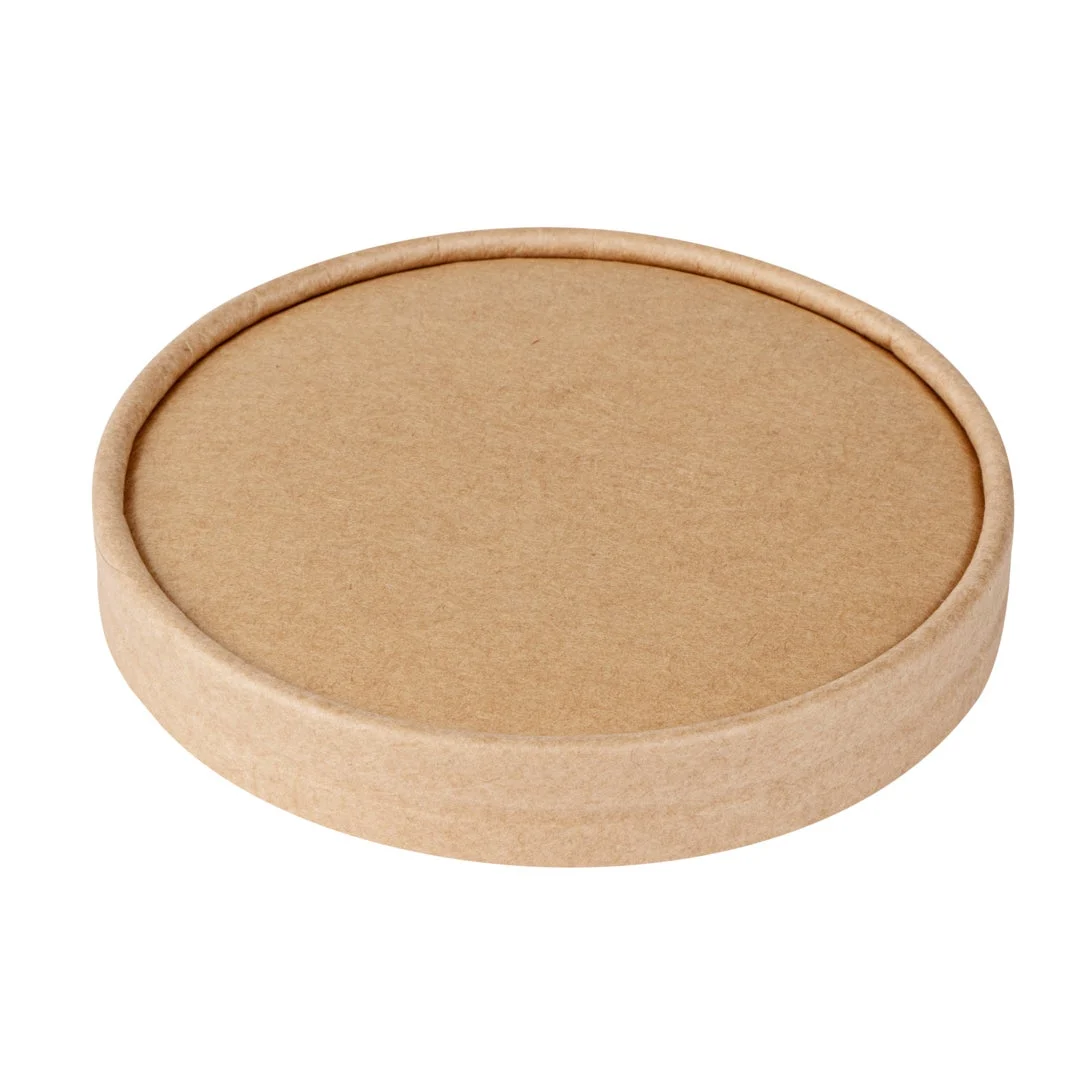 Lids, Flat, Paper, Kraft, for 12 Ounce Cups,1 - 50 COUNT