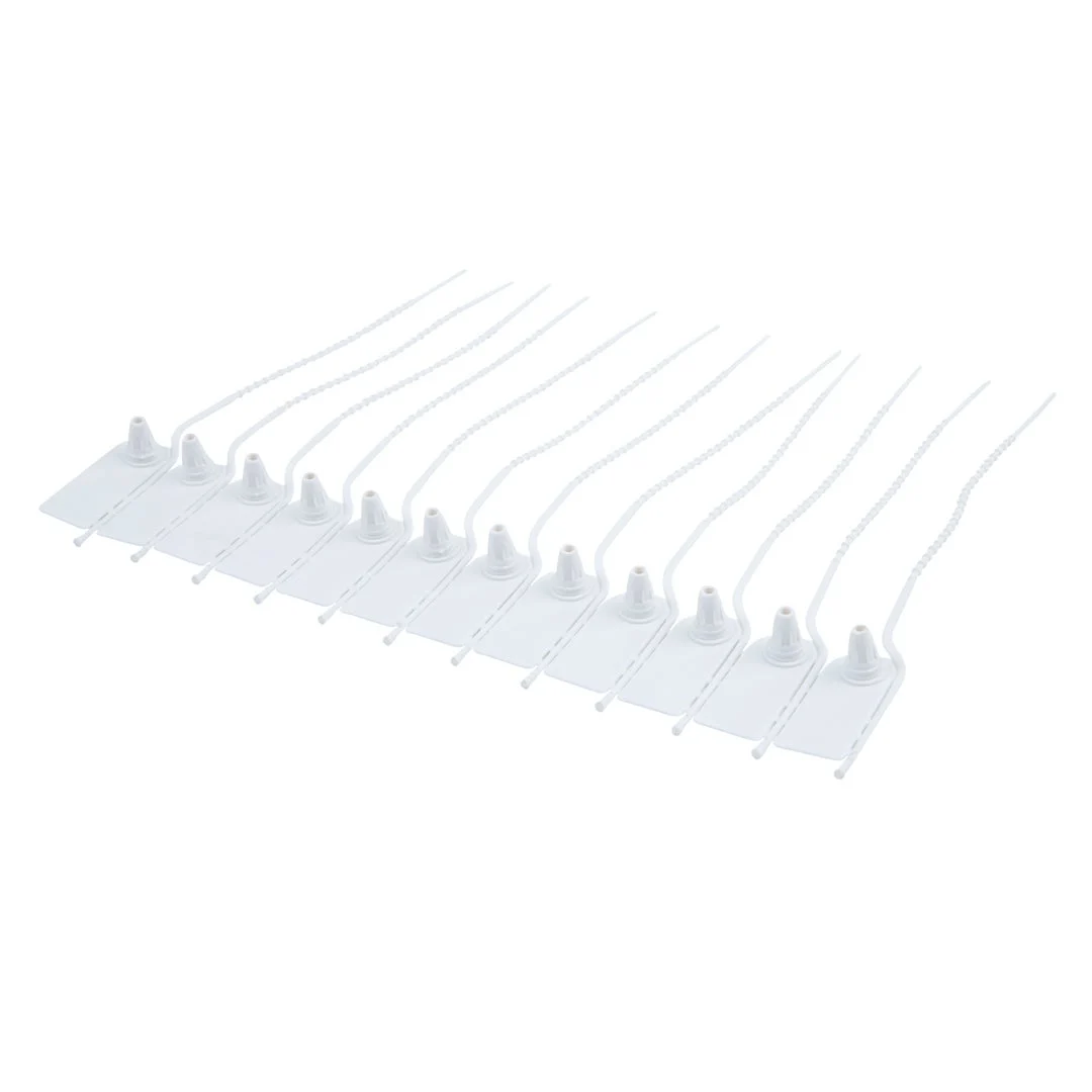 Zip Ties, Tamper-Evident, 7.75 Inch, White,1 - 100 COUNT