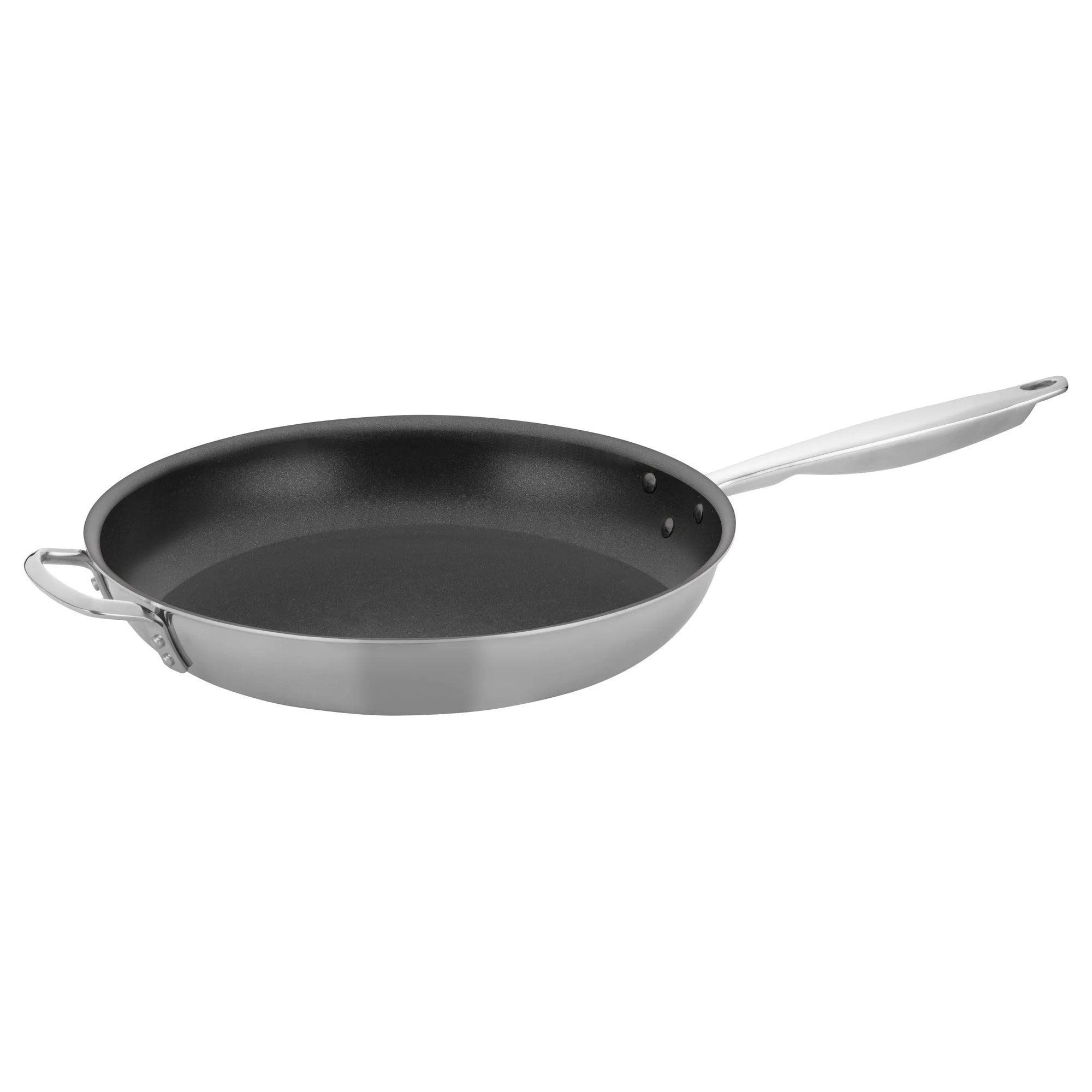 Pan, Fry, 14 Inch, Nonstick, Tri-Ply Stainless Steel, with Lid & Helper Handle,1 - 1 EACH