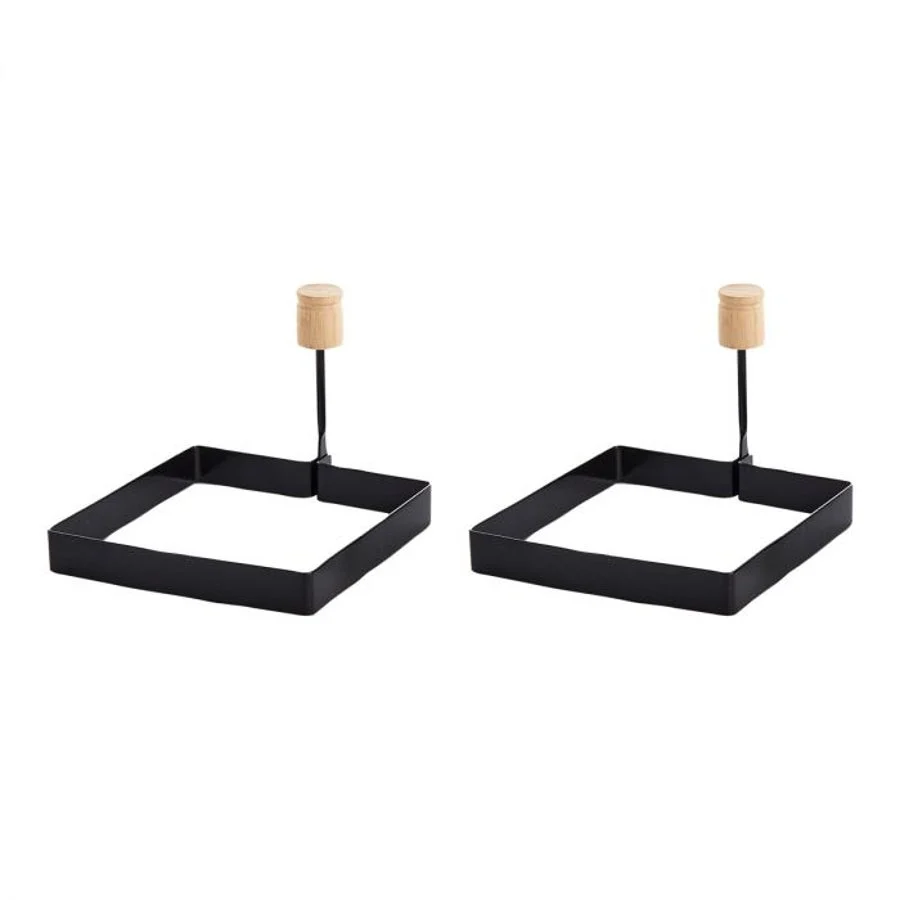 Rings, Egg, Non-Stick, Square-Shaped,6 - 2 COUNT