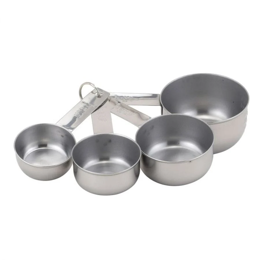Cups, Measuring, 4-Piece, Stainless Steel,12 - 1 EACH