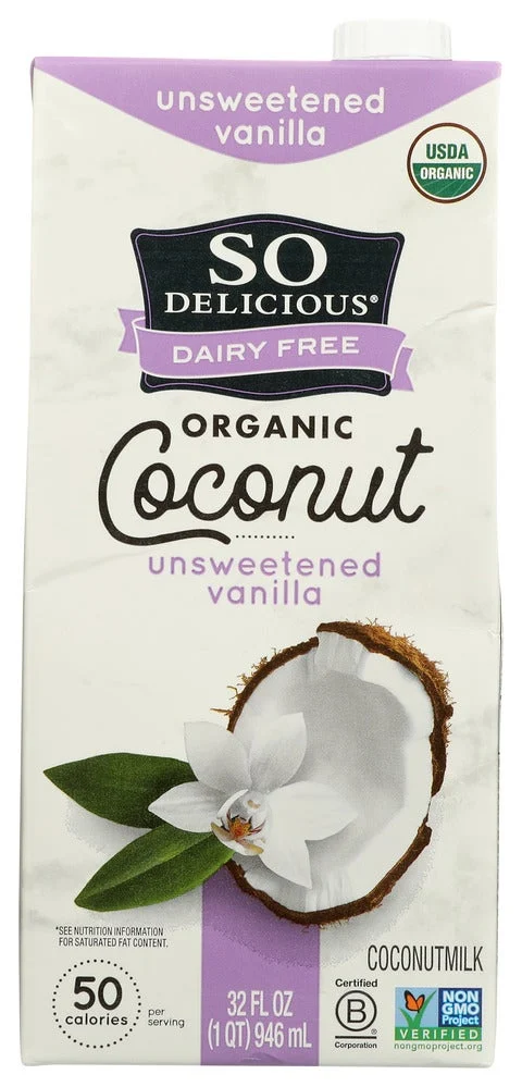 Milk, Coconut, Unsweetened Vanilla, Shelf-Stable,12 - 32 FLUID