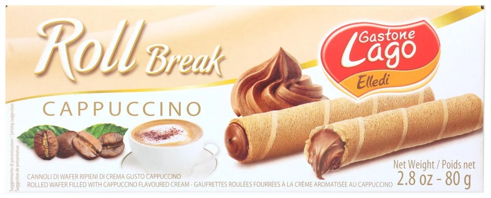 Cookies, Wafer, Cappuccino Cream Filled, Shelf-Stable,12 - 2.82 OUNCE