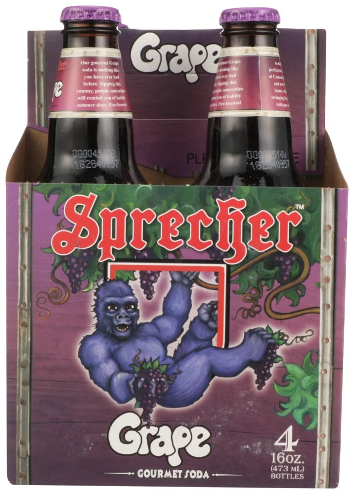 Soft Drink, Grape, Single-Serve, Glass, 16 Fluid Ounce,6 - 4 COUNT