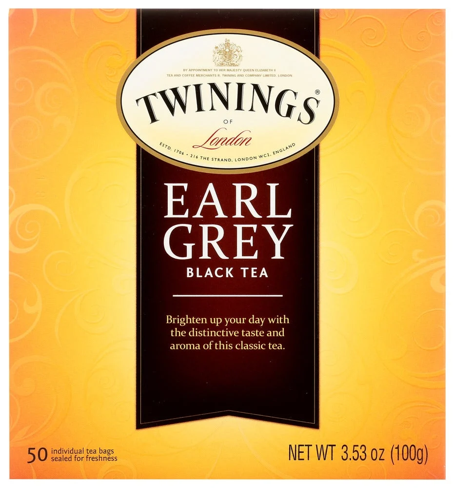 Tea, Black, Earl Grey, Individually Wrapped with String,6 - 50 COUNT