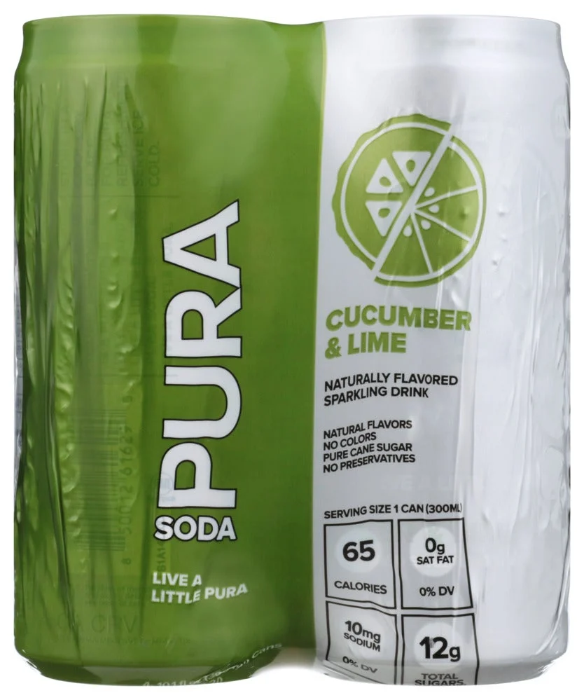 Soft Drinks, Cucumber & Lime, Single-Serve, Can, 10.1 Fluid Ounce,6 - 4 COUNT