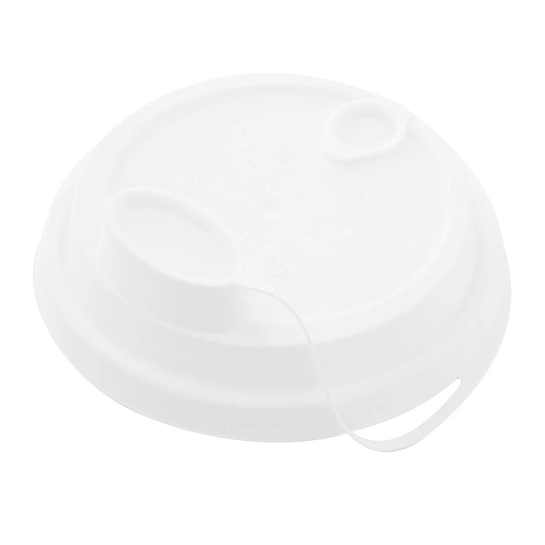 Lids, Straw Hole & Sip-Thru, Plastic, White, with 2 Plugs, for 12/16/24 Ounce Cups,1 - 500 COUNT