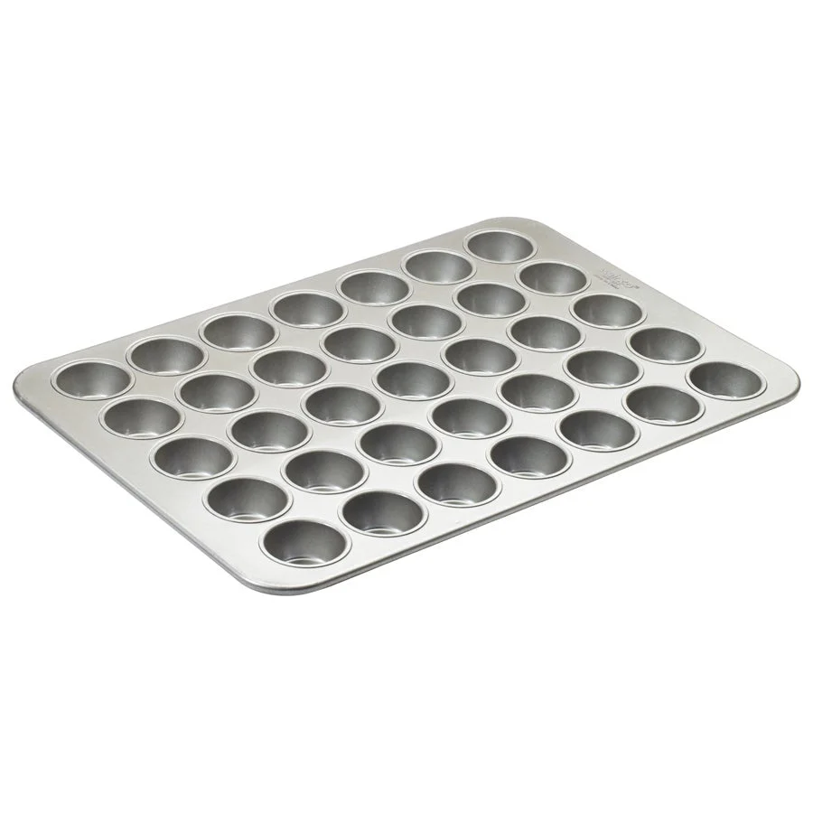 Pan, Cupcake, 35-Cup, Silicone-Glazed, Aluminum Steel, 17.88 x 25.88 Inch,1 - 1 EACH