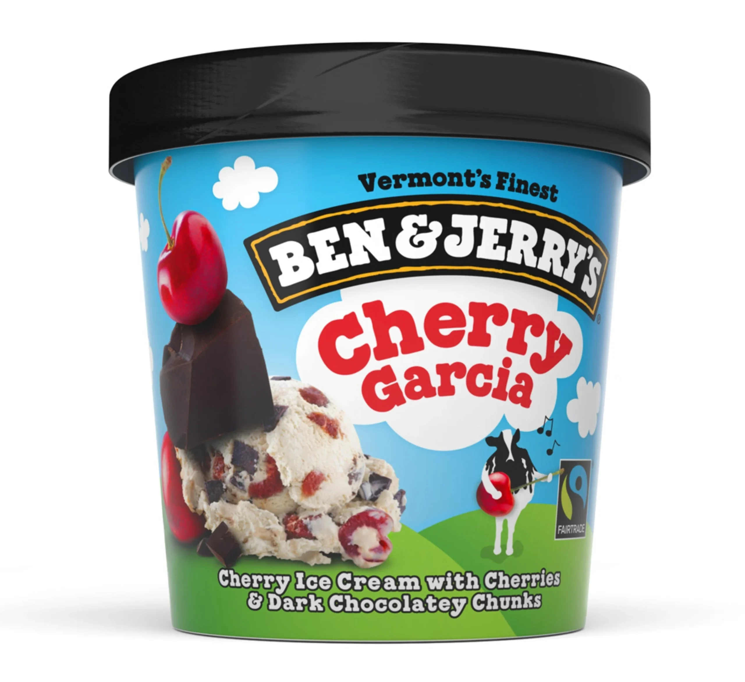 Ice Cream, Hard Serve, Cherry, Cup,12 - 4 OUNCE